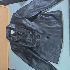 Womens Size Large East 5th Black Geniune  Leather Jacket